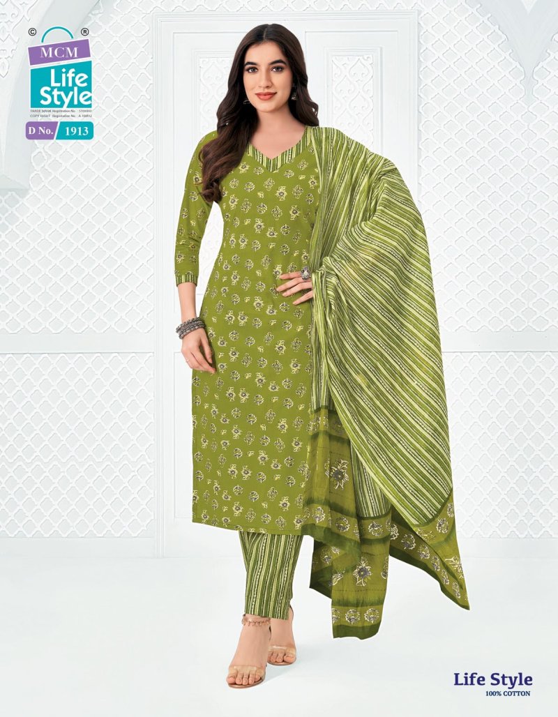 Lifestyle Vol 19 By Mcm Cotton Printed Kurti With Bottom Dupatta